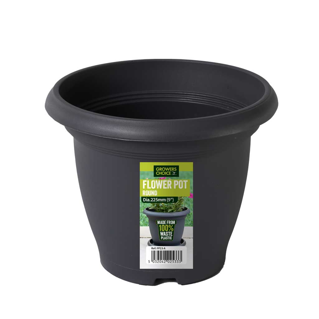 Flower Pot Anthracite 225 x 182mm