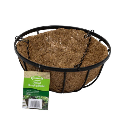 Oxford Hanging Basket with Coco Liner 12" 30cm