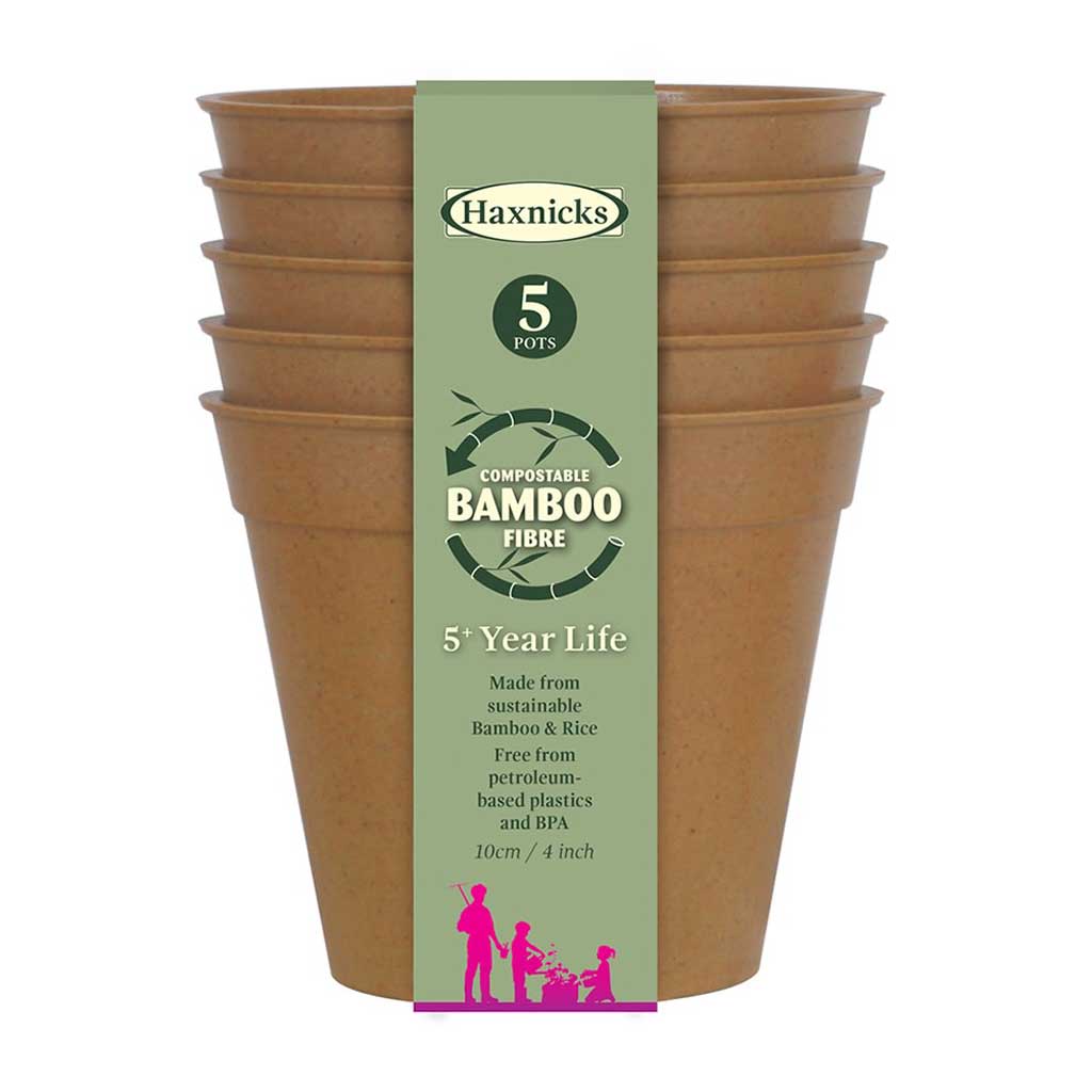 Bamboo Pot Terracotta 4" - (5)