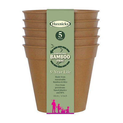 Bamboo Pot Terracotta 4" - (5)