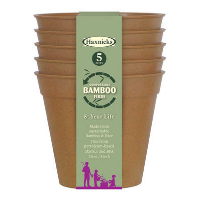 Bamboo Pot Terracotta 5" - (5)