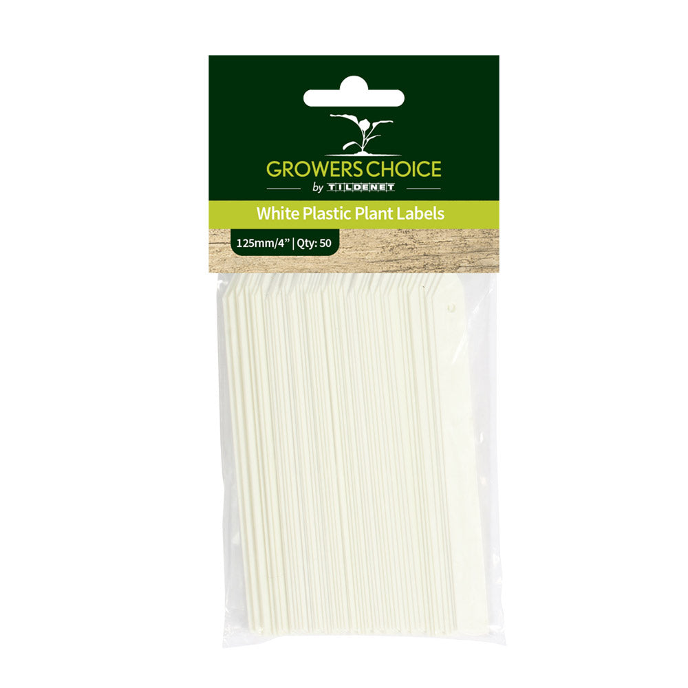 White Plastic Plant Labels 5" 125mm