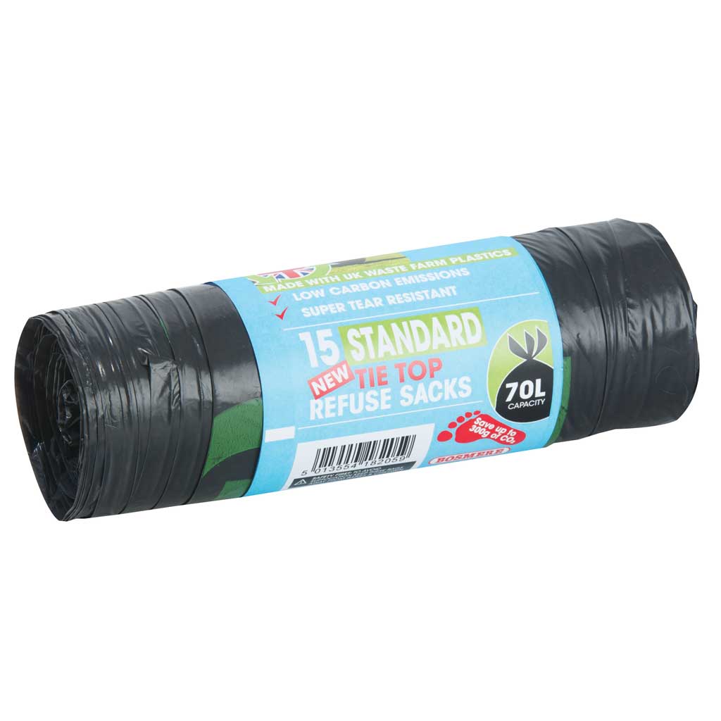 Tie Top Standard Refuse Sacks 70ltr
