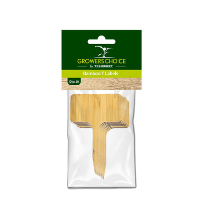 Bamboo T Labels 10cm x 6cm - (10)