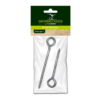 Screw Vine Eyes 75mm - (2)